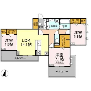 DIOSPERSIMMON長泉 II棟【2階】の間取り