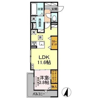 DIOSPERSIMMON長泉 I棟【1階】の間取り