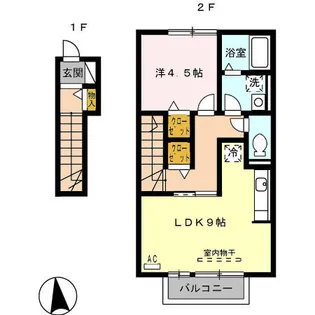 VESPERBELL(ベスパーベル)【2階】の間取り