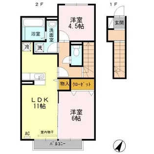 エスポワールY【2階】の間取り