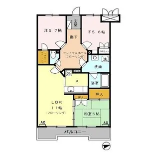 パストラルハイツ【2階】の間取り