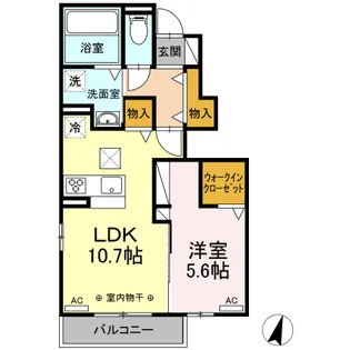ソレイユ【1階】の間取り