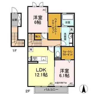 グランアベニール II【2階】の間取り