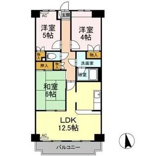 AMOURナメリ【2階】の間取り