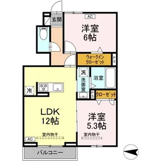 アヴェニール萩【1階】の間取り