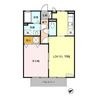 セジュール永原【1階】の間取り