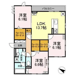 GRASS FIELDS SERENA Ⅶ【2階】の間取り