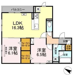 GRASS FIELDS SERENA Ⅶ【2階】の間取り