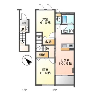 ウィステリア・リッシュ【2階】の間取り