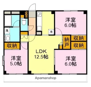 カーサ長窪B【213号室】の間取り