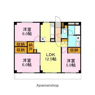 カーサ長窪B【212号室】の間取り