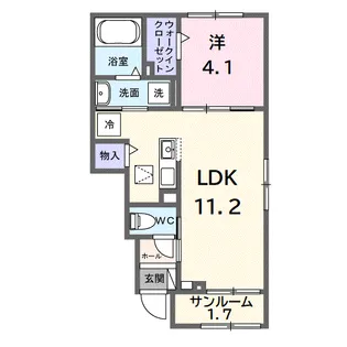 フェリス カーサ【1階】の間取り