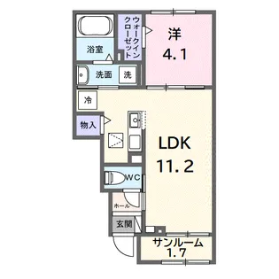 フェリス カーサ【1階】の間取り
