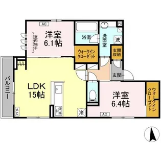 DーCRINUM 若葉町【3階】の間取り