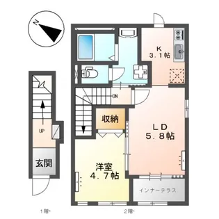 ティンブレ【2階】の間取り
