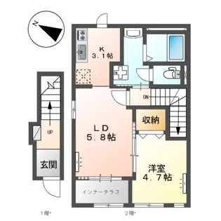 ティンブレ【2階】の間取り