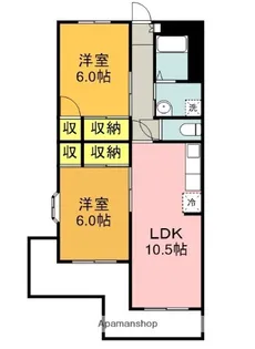 グランデール秀峰【1階】の間取り