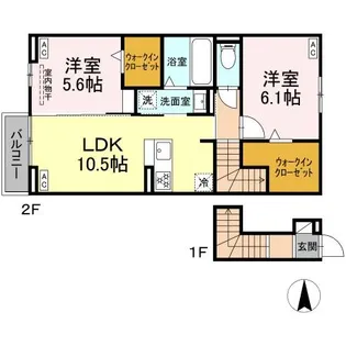 CASA TAKEKURA【2階】の間取り