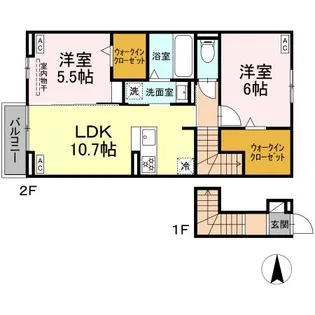 CASA TAKEKURA【2階】の間取り
