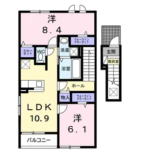 リヴィエール・ピリエⅠ【2階】の間取り