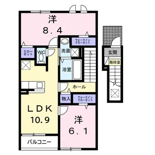 リヴィエール・ピリエⅠ【2階】の間取り