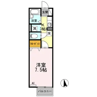 フローラ A【1階】の間取り