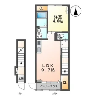 APGヴィラ徳倉A【2階】の間取り