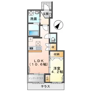 APGヴィラ徳倉B【1階】の間取り