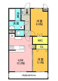 カーサ フェリーチェ【3階】の間取り