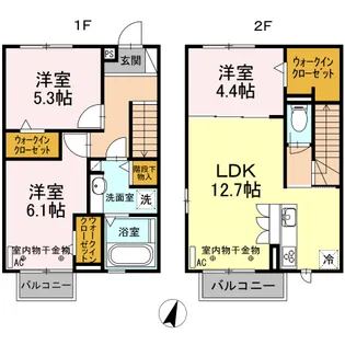 グレーシアン【2階】の間取り