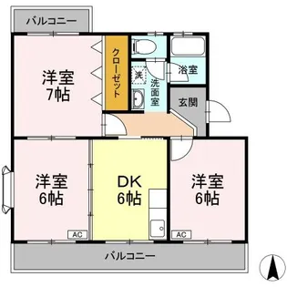 コトー萩【1階】の間取り