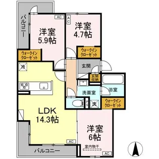 DーCRINUM 竹原【2階】の間取り