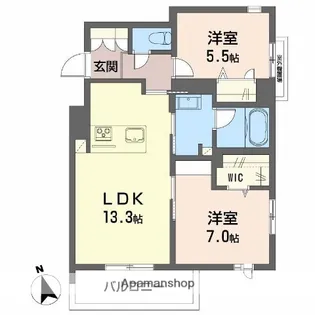 ERABLE【302号室】の間取り