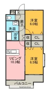 グランドゥール【1階】の間取り