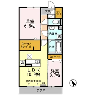モンテ・フジ S【305号室】の間取り