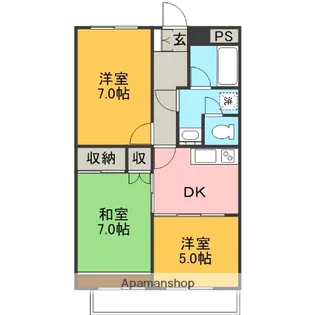 シャトー望月C棟【1階】の間取り