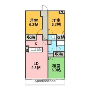 リバーサイド雪沢【1階】の間取り