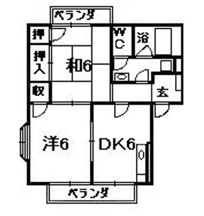 グランポルテ 木の宮Ⅰ【1階】の間取り
