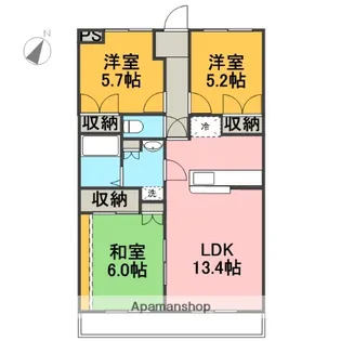 コーナス・ガーデンA棟【4階】の間取り