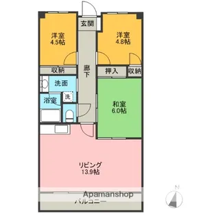 マルシオン・マルジュ【4階】の間取り