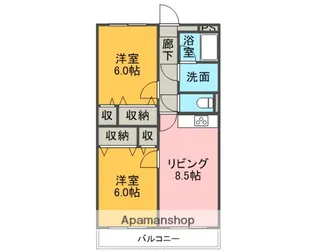 シティーリバー【1階】の間取り