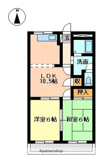 モントレーツチヤA【201号室】の間取り