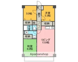 グレース伏見B【5階】の間取り