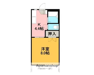 ハイツ青野【2階】の間取り