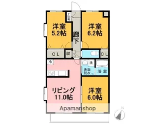 サンファミール【2階】の間取り