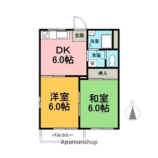 タウニィ緑ヶ丘【1階】の間取り