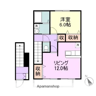フォレットフォンティーヌ【2階】の間取り