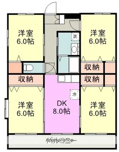 ロイヤルコート富士見【4階】の間取り