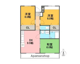 ノースパークS【2階】の間取り