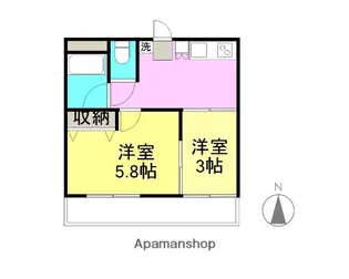 シティコーポ高島【1階】の間取り